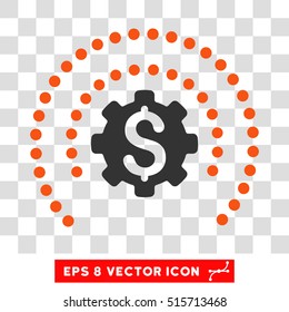 Financial Industry Protection EPS vector icon. Illustration style is flat iconic bicolor orange and gray symbol.