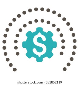 Financial Industry Protection vector icon. Style is bicolor flat symbol, grey and cyan colors, rounded angles, white background.