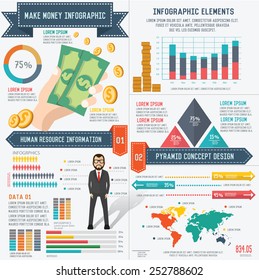 Financial Info Graphic Design On White Background,clean Vector