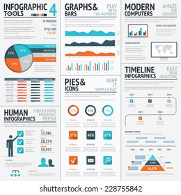 Financial infographics and finance graphic vector elements