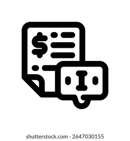 financial information line icon. Clean and minimalist vector icon for websites, mobile apps, presentations, and logos. Fully scalable and customizable for any project.