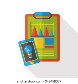 financial information paper flat icon