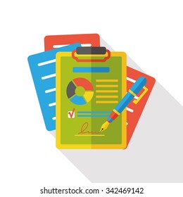 financial information paper flat icon
