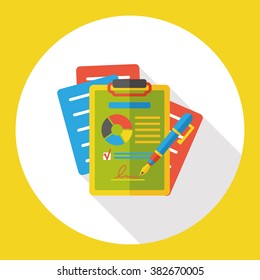 financial information paper flat icon