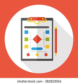 financial information paper flat icon