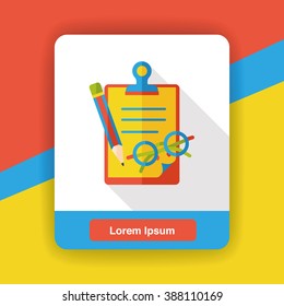 financial information paper flat icon