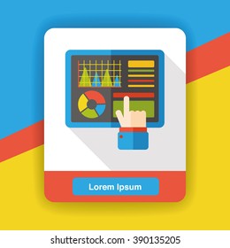 financial information paper flat icon