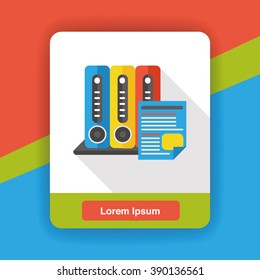 financial information paper flat icon