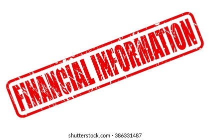 FINANCIAL INFORMATION RED STAMP TEXT ON WHITE