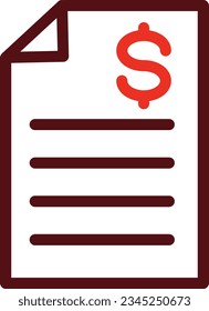 Financial Information Thick Line Two Color Icons For Personal And Commercial Use.
