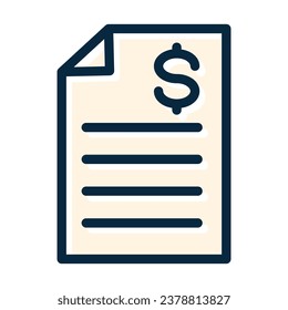 Financial Information Vector Thick Line Filled Dark Colors Icons For Personal And Commercial Use.
