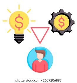 Financial Infrastructure icon in Flat style.