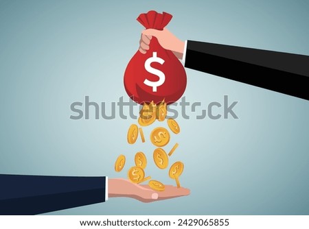 Financial insurance. Avoidance of unexpected stock market drop, money loss, capital devaluation, risk investment, bad economy. A helping hand prop coins falling down form the money bag.