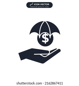 Financial Insurance icon symbol template for graphic and web design collection logo vector illustration