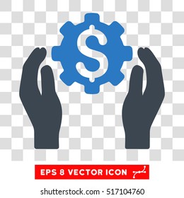 Financial Insurance Options EPS vector pictograph. Illustration style is flat iconic bicolor smooth blue symbol.