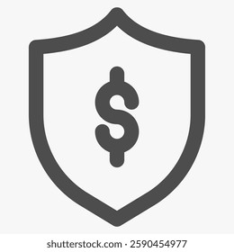 financial insurance, simple finance and business icons