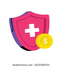 Financial Insurance Vector style icon. Eps 10 file