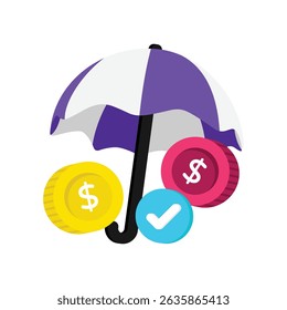 Financial Insurance Vector style icon. Eps 10 file
