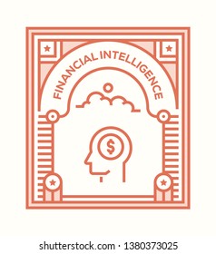FINANCIAL INTELLIGENCE ICON CONCEPT