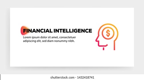 FINANCIAL INTELLIGENCE AND ILLUSTRATION  ICON CONCEPT