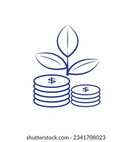 financial interest rate icon, bank financial interest, line icon. on a white background vector illustration