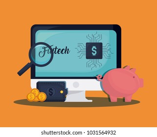 Financial Internet Technology Concept