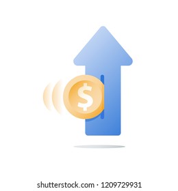 Financial invest fund, revenue increase, income growth, budget plan, return on investment, long term strategy, wealth management, more money, high interest, pension savings, superannuation concept