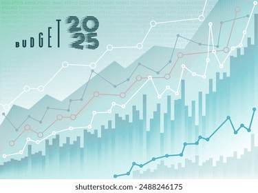 Financial investment concept vector. Inflation, tax concept rising inflation rates graph. Finance ideas, charts business. Interest rate hike with money, business, finance and investment background.