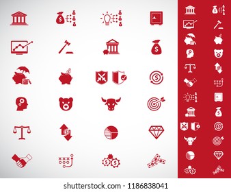 Financial investment icon set