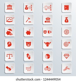 Financial investment icon set
