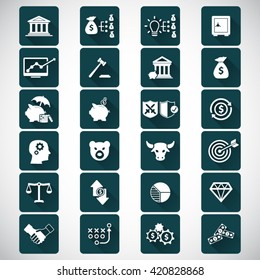Financial investment icon set
