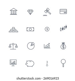 Financial investment icons