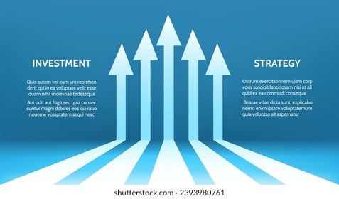 El concepto de flechas de estrategia financiera y de inversión. Uniendo trazados de flecha, unificación unificación unificación colaboración formas de ilustración vectorial