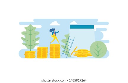 Business Growth Illustration Smart Investment Concept Stock Vector ...