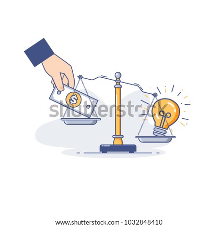 Financial investments. Crowdfunding concept.Hand putting money inside the light bulb.