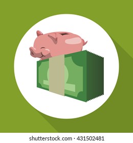 financial item design. money icon. flat illustration