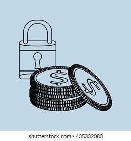 Financial item design. money icon. Flat illustration, vector graphic