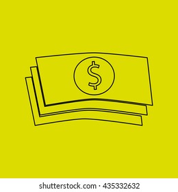 Financial item design. money icon. Flat illustration, vector gra