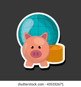 Financial item design. money icon. Flat illustration, vector gra