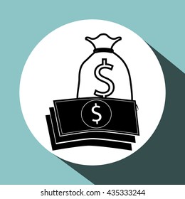 Financial item design. money icon. Flat illustration, vector gra