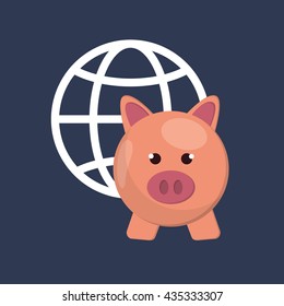 Financial item design. money icon. Flat illustration, vector gra