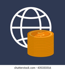 Financial item design. money icon. Flat illustration, vector gra