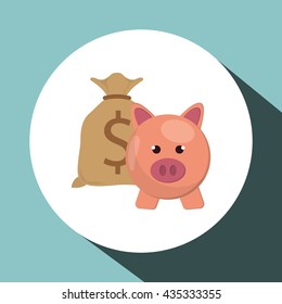 Financial item design. money icon. Flat illustration, vector gra