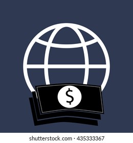 Financial item design. money icon. Flat illustration, vector gra