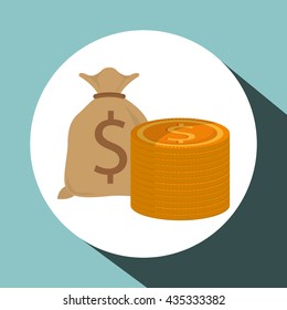 Financial item design. money icon. Flat illustration, vector gra