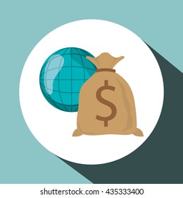 Financial item design. money icon. Flat illustration, vector gra