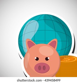 Financial item design. money icon. Flat illustration, vector gra