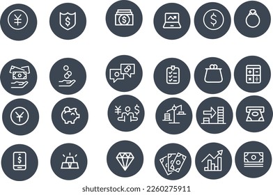 Financial Item Icons vector design