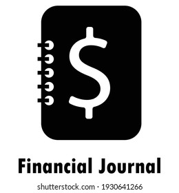 financial journal icon design vector