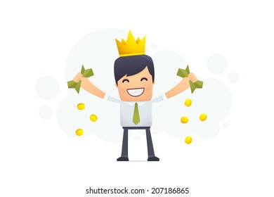 Financial king. conceptual illustration